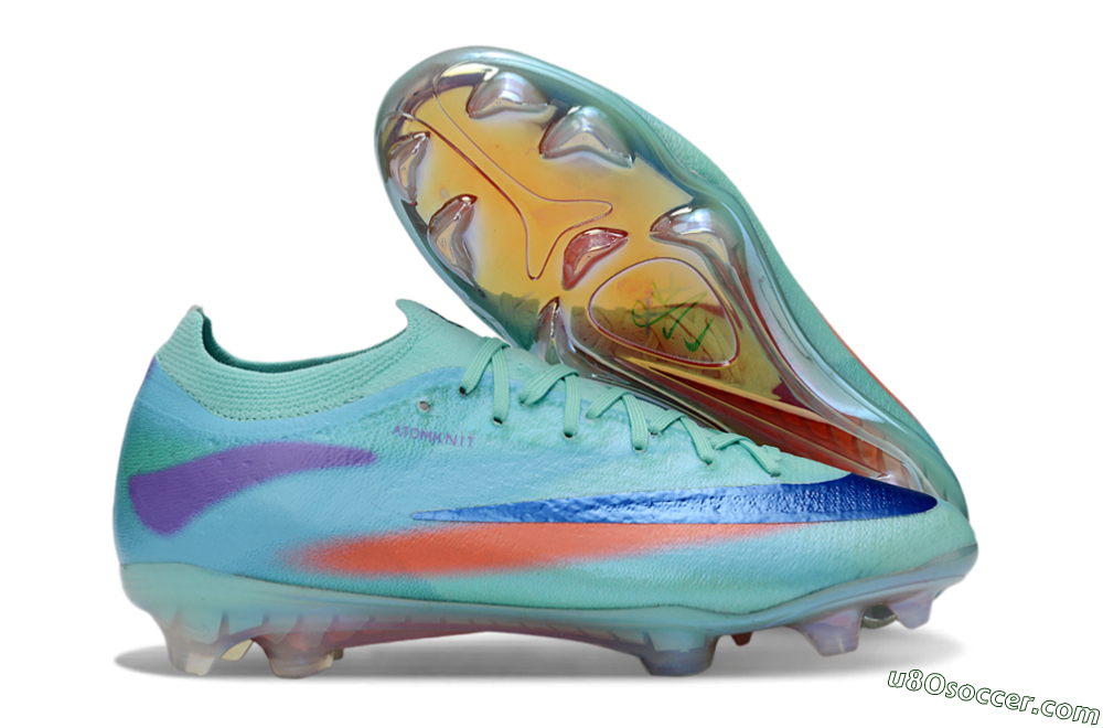 Nike Air Zoom Mercurial Vapor 17 Elite FG Firm Ground Soccer Cleats - Aqua/Coral Burst/Sky Blue 1