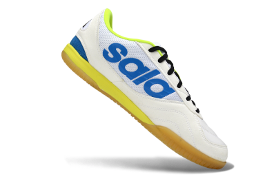 Adidas Top Sala IC Indoor & Futsal Soccer Shoes - White/Bright Blue/Lime Green