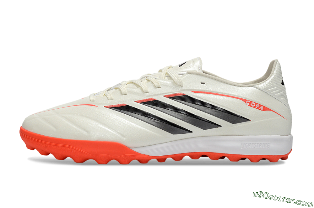 Adidas Copa Pure 4 Elite TF Artificial Turf Soccer Shoes - White/Fiery Orange/Black 2