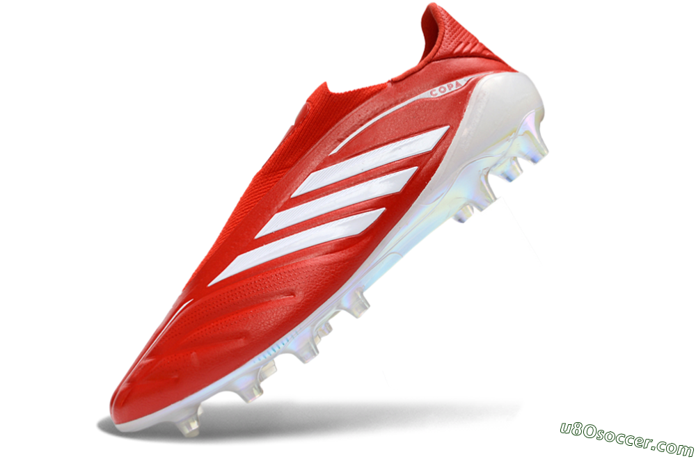 Adidas Copa Pure 4 Elite Laceless FG Firm Ground Soccer Cleats - Red/Bright Scarlet/White 5