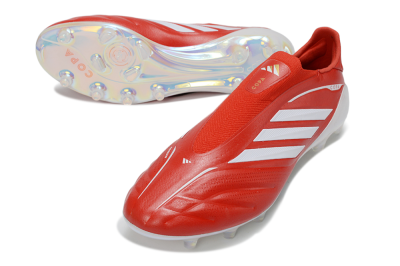 Adidas Copa Pure 4 Elite Laceless FG Firm Ground Soccer Cleats - Red/Bright Scarlet/White