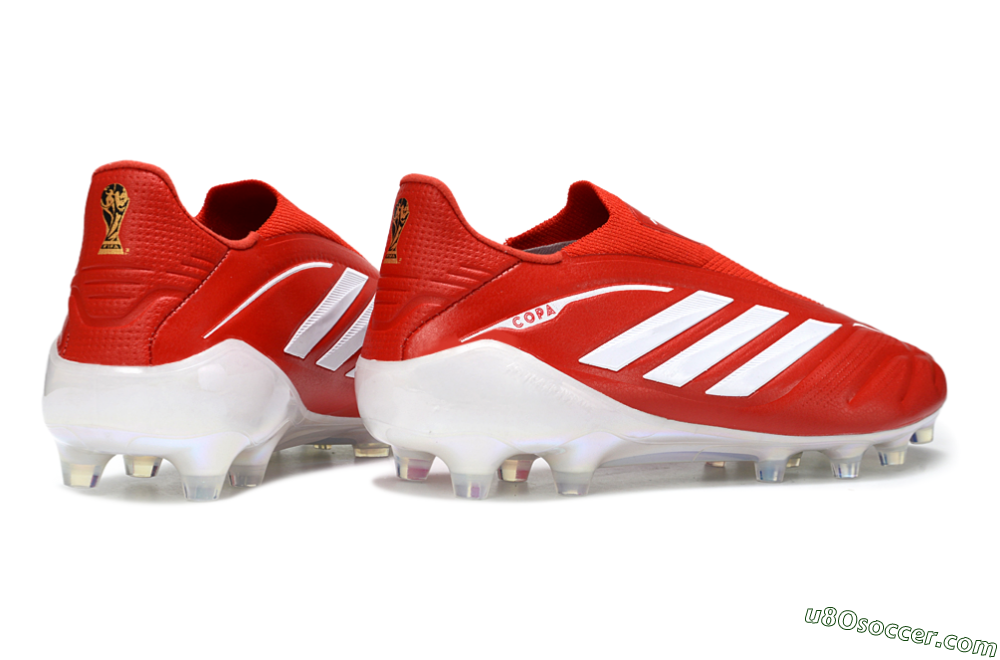 Adidas Copa Pure 4 Elite Laceless FG Firm Ground Soccer Cleats - Red/Bright Scarlet/White 6