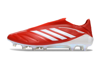 Adidas Copa Pure 4 Elite Laceless FG Firm Ground Soccer Cleats - Red/Bright Scarlet/White