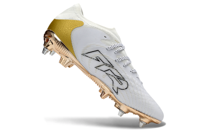 Puma Future 8 Ultimate FG Firm Ground Soccer Cleats - White/Gold/Champagne