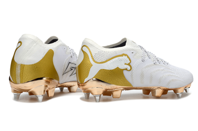 Puma Future 8 Ultimate FG Firm Ground Soccer Cleats - White/Gold/Champagne