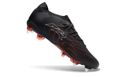 Puma Future 8 Ultimate SG Soft Ground Soccer Cleats - Black/Crimson Red/Bright Orange