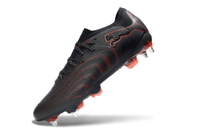 Puma Future 8 Ultimate SG Soft Ground Soccer Cleats - Black/Crimson Red/Bright Orange