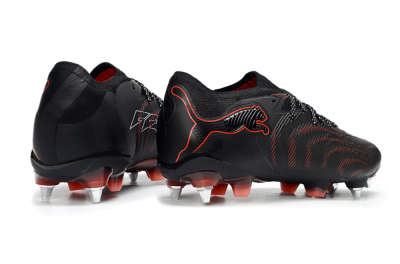 Puma Future 8 Ultimate SG Soft Ground Soccer Cleats - Black/Crimson Red/Bright Orange