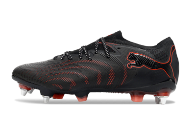 Puma Future 8 Ultimate SG Soft Ground Soccer Cleats - Black/Crimson Red/Bright Orange