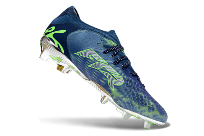 Puma Future 8 Ultimate FG Firm Ground Soccer Cleats - Navy/Neon Green/Chrome