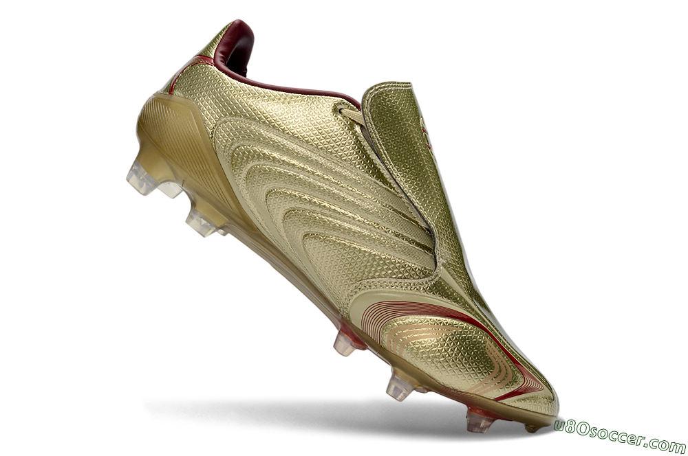 Adidas F50 Elite Laceless FG Firm Ground Soccer Cleats - Gold/Crimson Red/Metallic Finish 4