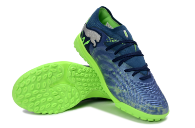 Puma Future 8 Ultimate TF Artificial Turf Soccer Shoes - Blue/Lime Green/Navy Blue