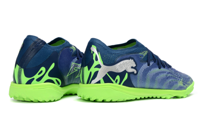 Puma Future 8 Ultimate TF Artificial Turf Soccer Shoes - Blue/Lime Green/Navy Blue