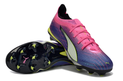Puma Ultra Ultimate FG Firm Ground Soccer Cleats - Pink/Vibrant Purple/Sunny Lime