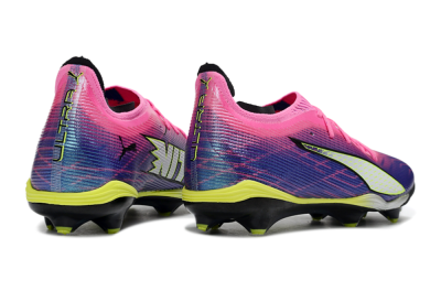 Puma Ultra Ultimate FG Firm Ground Soccer Cleats - Pink/Vibrant Purple/Sunny Lime