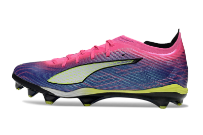 Puma Ultra Ultimate FG Firm Ground Soccer Cleats - Pink/Vibrant Purple/Sunny Lime