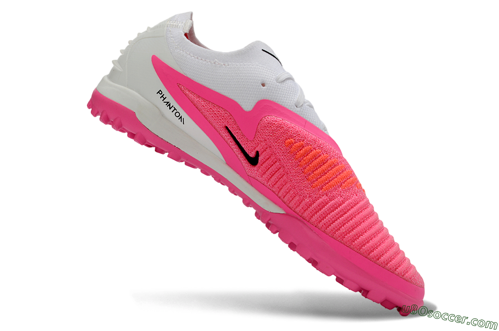 Nike Phantom 6 Elite Low TF Artificial Turf Soccer Shoes - Pink/Bright Pink/White 4