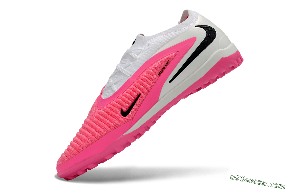 Nike Phantom 6 Elite Low TF Artificial Turf Soccer Shoes - Pink/Bright Pink/White 5
