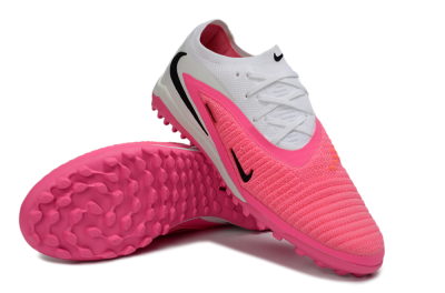 Nike Phantom 6 Elite Low TF Artificial Turf Soccer Shoes - Pink/Bright Pink/White