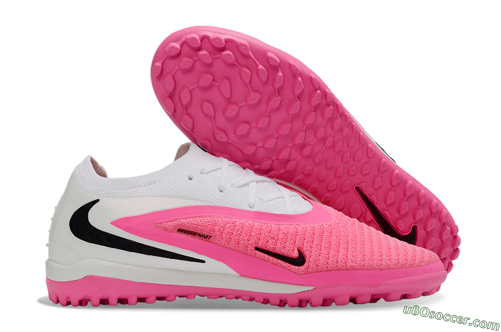Nike Phantom 6 Elite Low TF Artificial Turf Soccer Shoes - Pink/Bright Pink/White 1