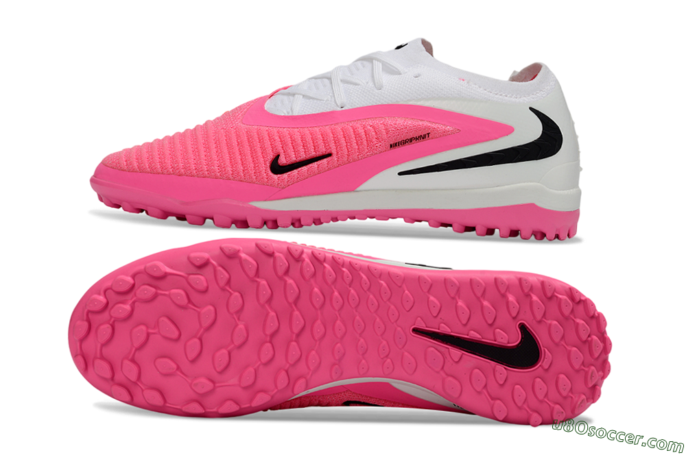 Nike Phantom 6 Elite Low TF Artificial Turf Soccer Shoes - Pink/Bright Pink/White 0