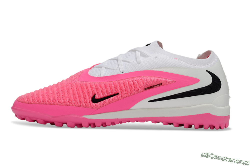 Nike Phantom 6 Elite Low TF Artificial Turf Soccer Shoes - Pink/Bright Pink/White 2