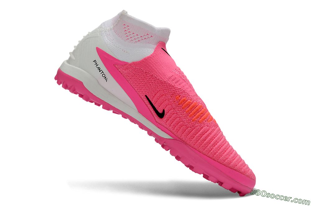 Nike Phantom 6 High Elite TF Artificial Turf Soccer Shoes - Pink/Neon Glow/Pure Pink 4