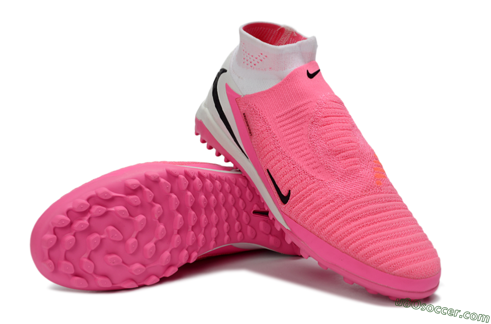 Nike Phantom 6 High Elite TF Artificial Turf Soccer Shoes - Pink/Neon Glow/Pure Pink 3