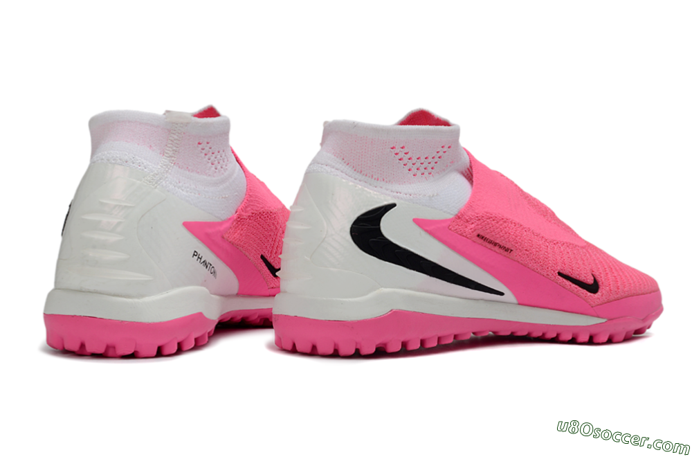 Nike Phantom 6 High Elite TF Artificial Turf Soccer Shoes - Pink/Neon Glow/Pure Pink 6