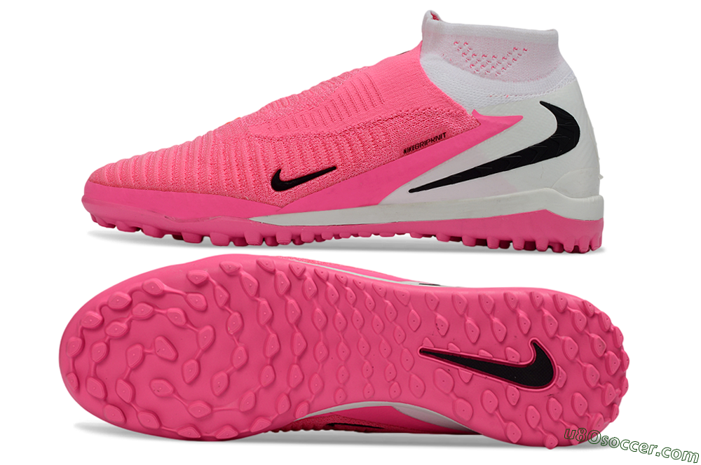 Nike Phantom 6 High Elite TF Artificial Turf Soccer Shoes - Pink/Neon Glow/Pure Pink 0