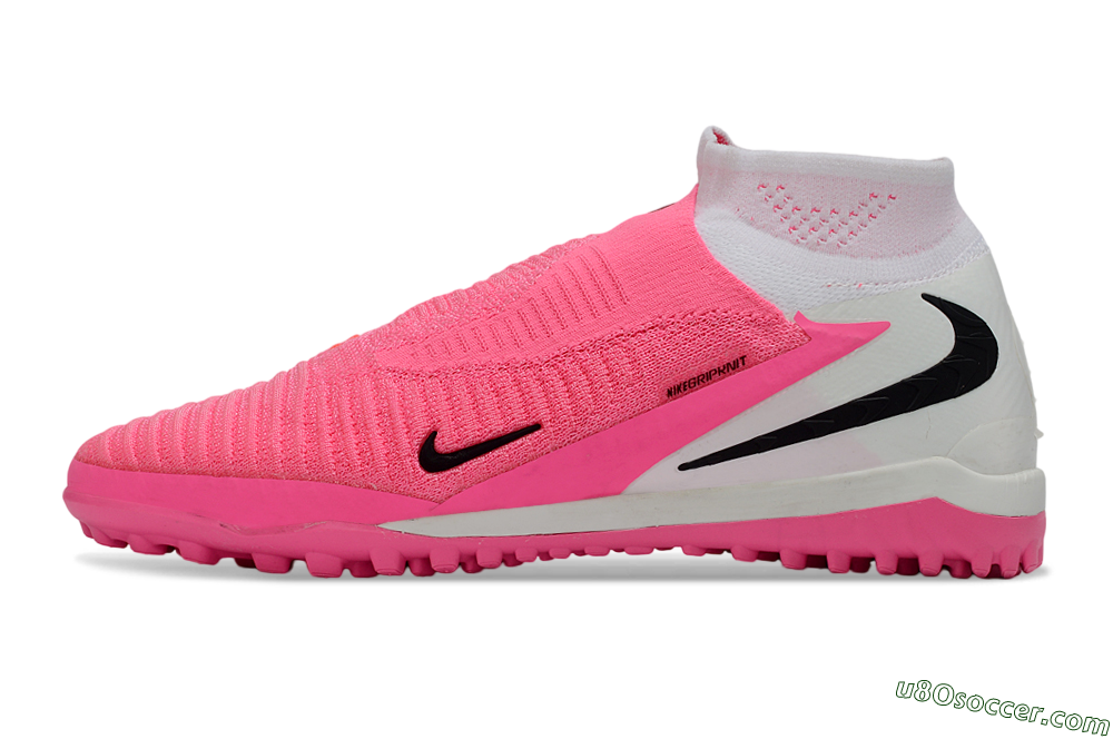 Nike Phantom 6 High Elite TF Artificial Turf Soccer Shoes - Pink/Neon Glow/Pure Pink 2
