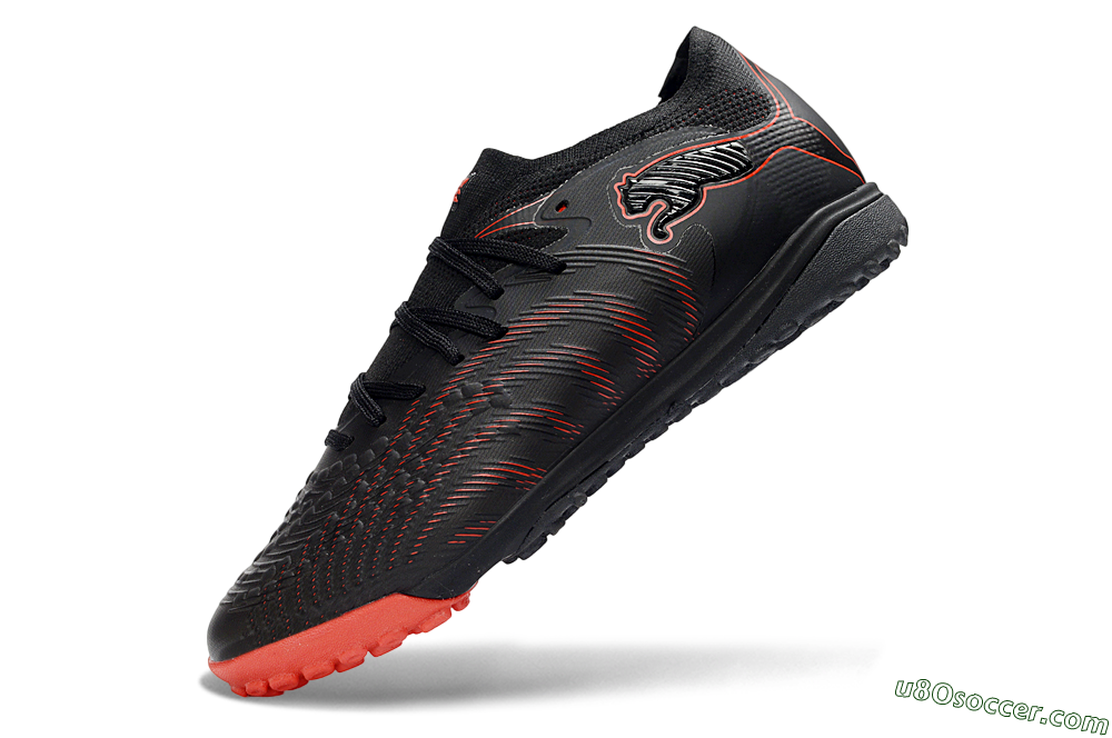 Puma Future 8 Ultimate TF Artificial Turf Soccer Shoes - Black/Fiery Red/Shadow Black 5