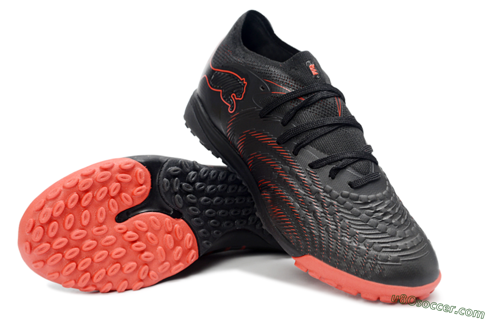 Puma Future 8 Ultimate TF Artificial Turf Soccer Shoes - Black/Fiery Red/Shadow Black 3