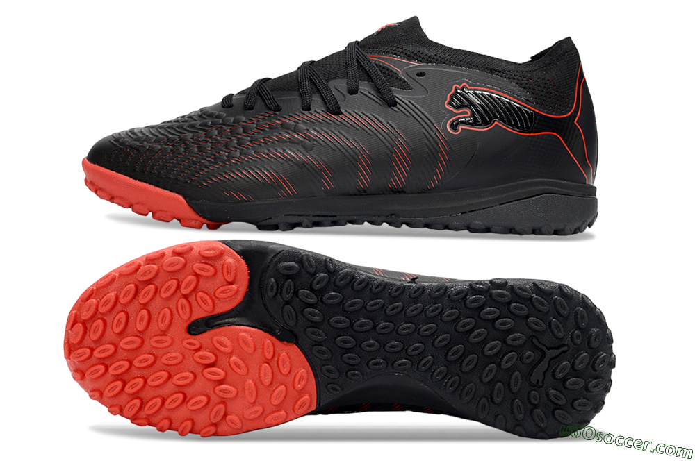 Puma Future 8 Ultimate TF Artificial Turf Soccer Shoes - Black/Fiery Red/Shadow Black 0