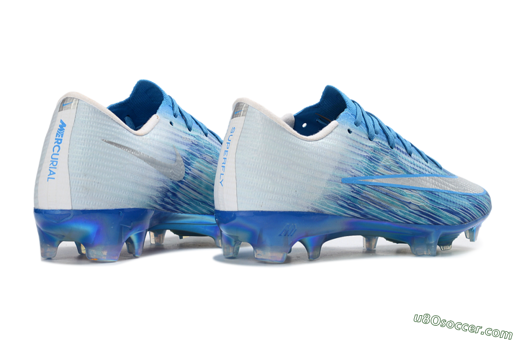 Nike Air Zoom Mercurial Superfly 11 FG Firm Ground Soccer Cleats - Blue/Sky Blue/Metallic Blue 6