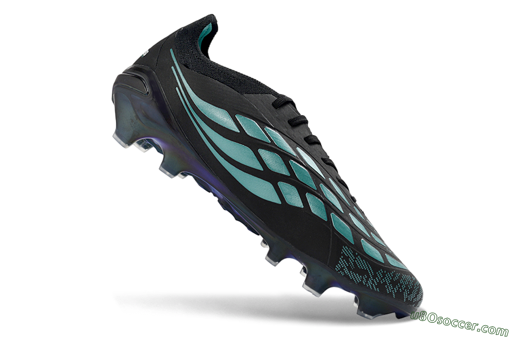 Adidas Predator 26 Elite FG Firm Ground Soccer Cleats - Black/Turquoise Blue/Deep Navy 5