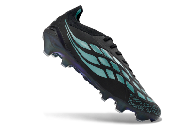 Adidas Predator 26 Elite FG Firm Ground Soccer Cleats - Black/Turquoise Blue/Deep Navy