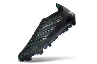 Adidas Predator 26 Elite FG Firm Ground Soccer Cleats - Black/Turquoise Blue/Deep Navy