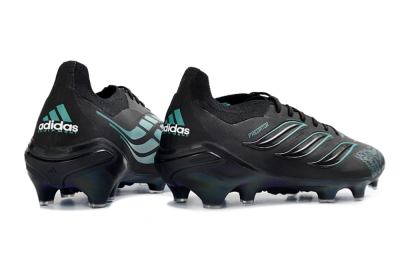 Adidas Predator 26 Elite FG Firm Ground Soccer Cleats - Black/Turquoise Blue/Deep Navy