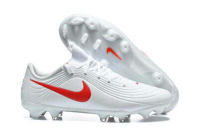 Nike Tiempo Legend 11 Elite FG Firm Ground Soccer Cleats - White/Bright Red/Muted Grey