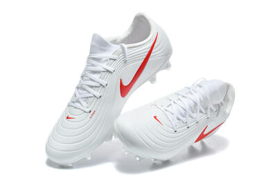 Nike Tiempo Legend 11 Elite FG Firm Ground Soccer Cleats - White/Bright Red/Muted Grey