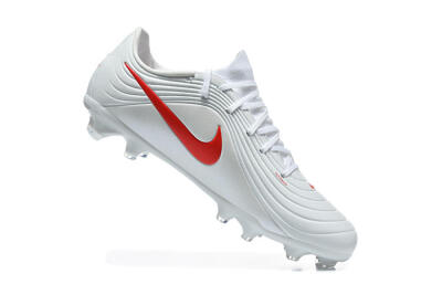 Nike Tiempo Legend 11 Elite FG Firm Ground Soccer Cleats - White/Bright Red/Muted Grey