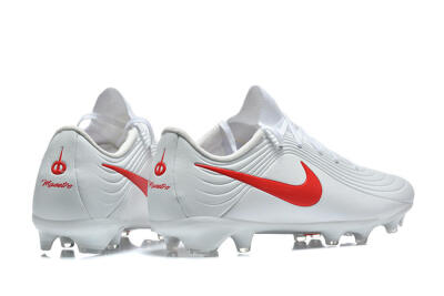 Nike Tiempo Legend 11 Elite FG Firm Ground Soccer Cleats - White/Bright Red/Muted Grey