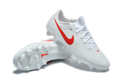 Nike Tiempo Legend 11 Elite FG Firm Ground Soccer Cleats - White/Bright Red/Muted Grey