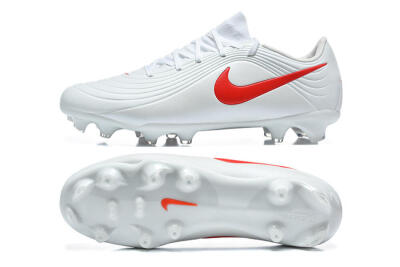 Nike Tiempo Legend 11 Elite FG Firm Ground Soccer Cleats - White/Bright Red/Muted Grey