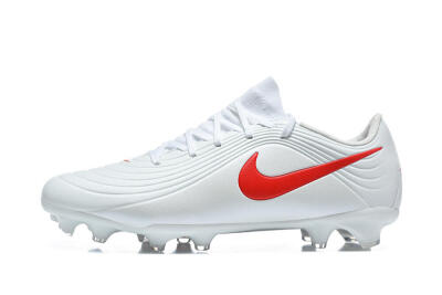 Nike Tiempo Legend 11 Elite FG Firm Ground Soccer Cleats - White/Bright Red/Muted Grey