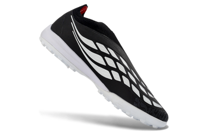 Adidas Predator 26 Elite Laceless TF Artificial Turf Soccer Shoes - Black/Electric Red/White