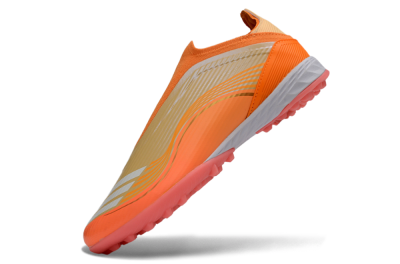 Messi x Adidas F50 Elite Laceless TF Artificial Turf Soccer Shoes - Orange/Coral Orange/Sandy Peach