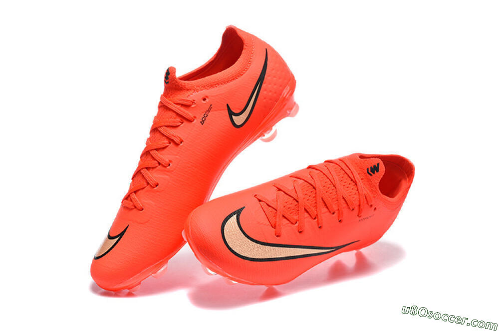 Nike Air Zoom Mercurial Vapor 17 Elite FG Firm Ground Soccer Cleats - Orange/Neon Burst/Golden Accents 6