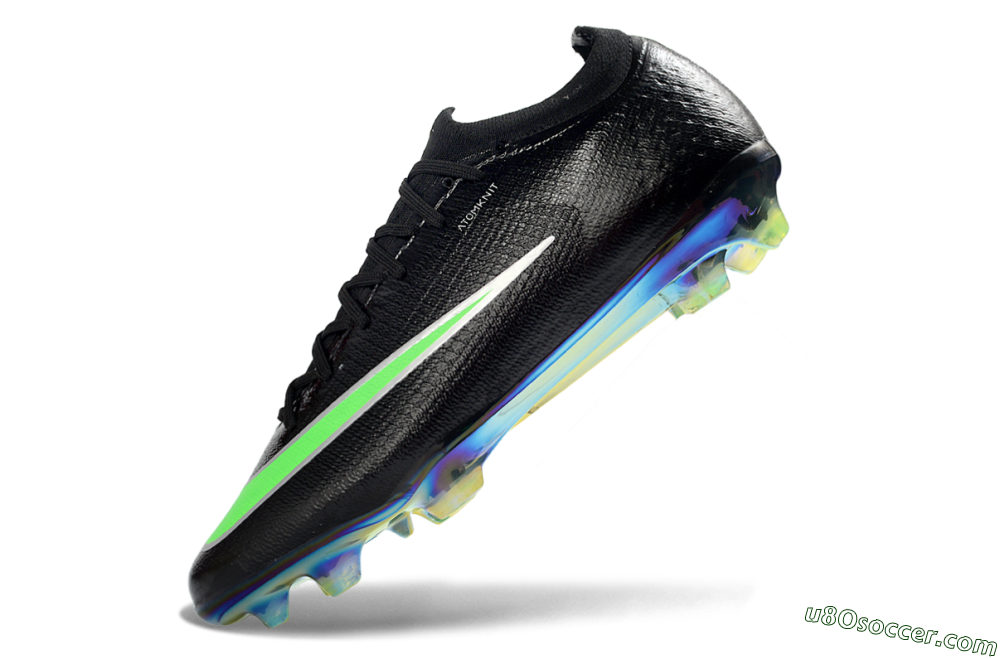 Nike Air Zoom Mercurial Vapor 17 Elite FG Firm Ground Soccer Cleats - Black/Neon Green/Iridencent 5